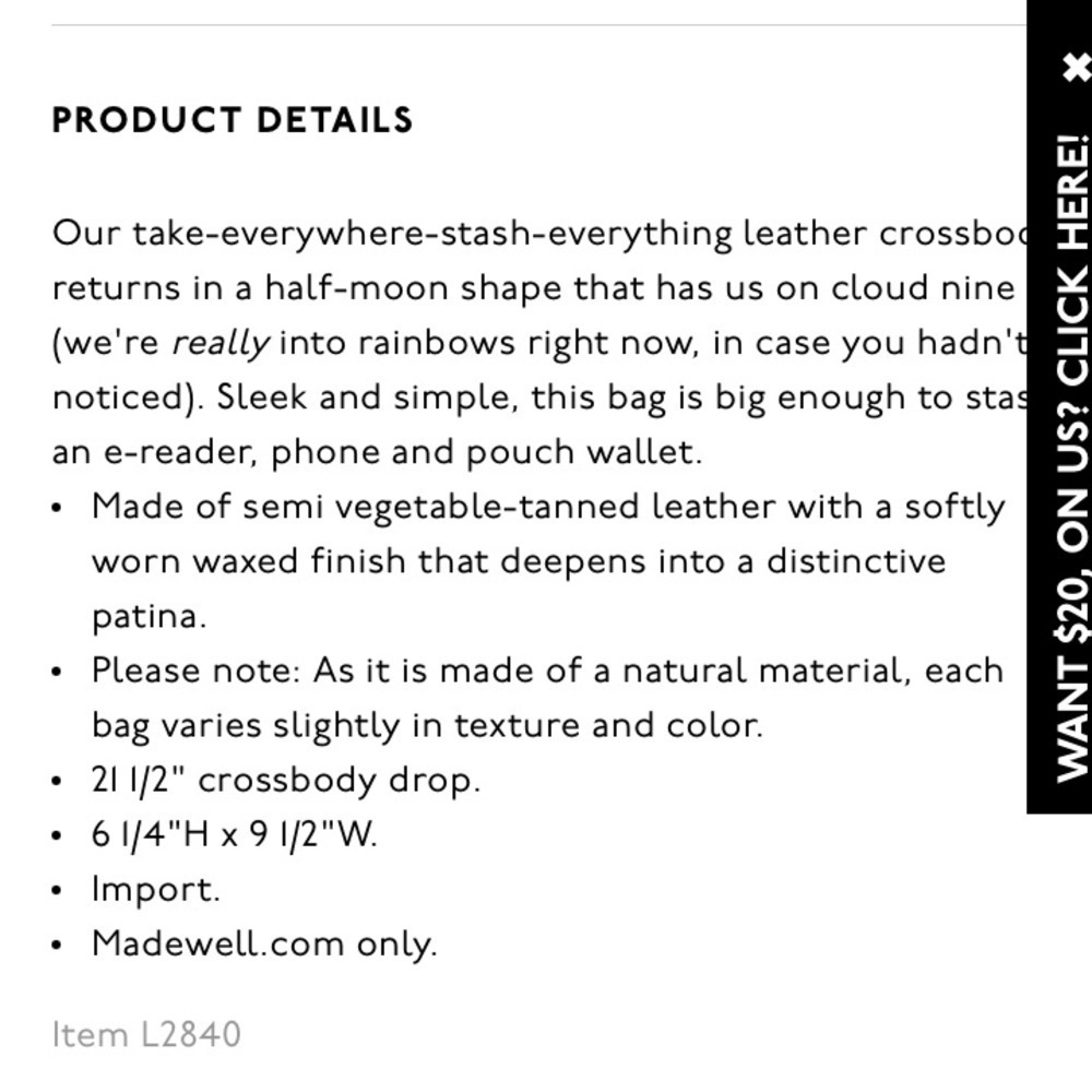 The Simple Half-Moon Crossbody Bag: Rainbow Edition sold out - Picture 9 of 10